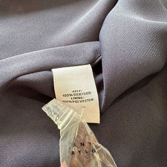 TANYA TAYLOR Purple Floral Georgina plus Silk Top, 2x - Picture 10 of 13